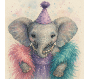 Baby Elephant Party Watercolor Collection