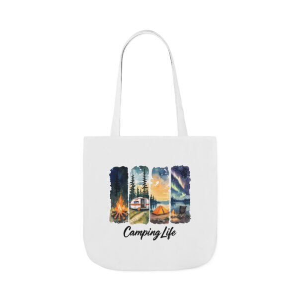 Camping Life Canvas Tote Bag with 5-Color Straps - Perfect for Adventure Lovers! - Image 57