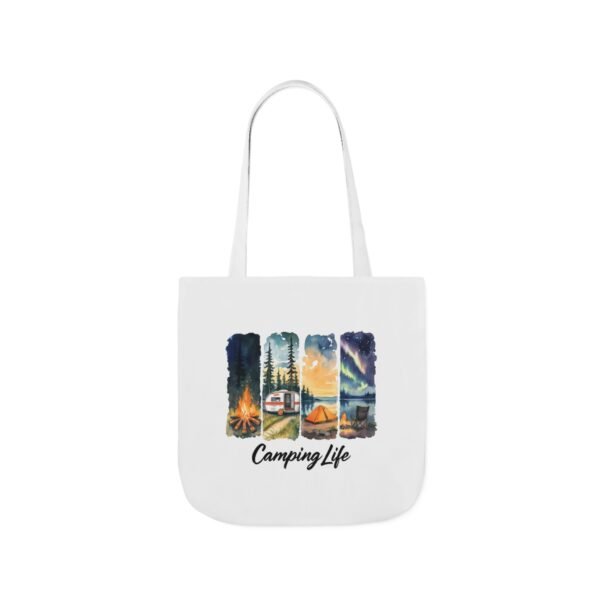 Camping Life Canvas Tote Bag with 5-Color Straps - Perfect for Adventure Lovers! - Image 37