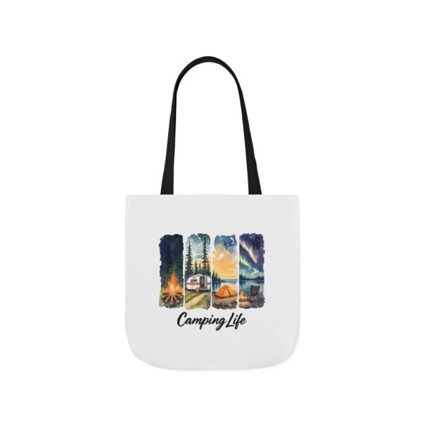 Camping Life Canvas Tote Bag with 5-Color Straps - Perfect for Adventure Lovers! - Image 25
