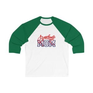 Baseball Mom 3/4 Sleeve Tee for Sports Enthusiasts
