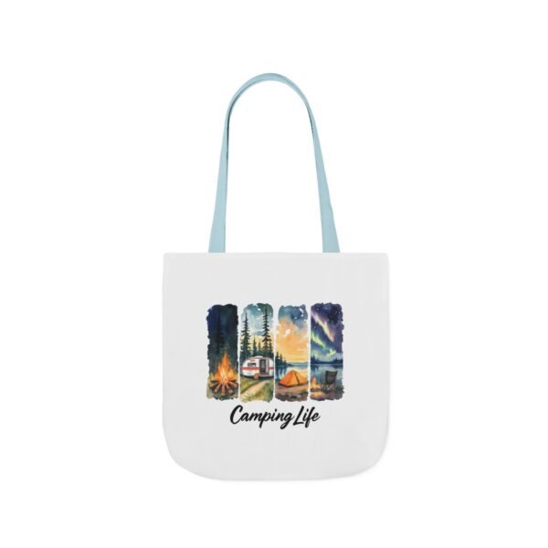 Camping Life Canvas Tote Bag with 5-Color Straps - Perfect for Adventure Lovers! - Image 29