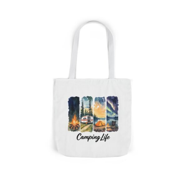 Camping Life Canvas Tote Bag with 5-Color Straps - Perfect for Adventure Lovers! - Image 38
