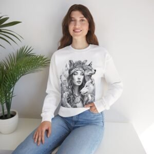 Wild Spirit Unisex Heavy Blend™ Crewneck Sweatshirt - Nature Inspired Art