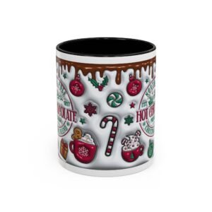 Christmas Hot Chocolate Accent Mug - Festive Holiday Drinkware