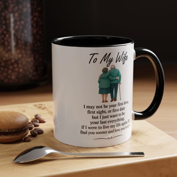 Romantic Accent Coffee Mug for Couples - "To My Wife" Gift - Image 3