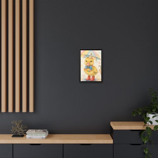 Whimsical Duck Art Print - Framed Matte Canvas, Colorful Decor for Kids' Rooms - Image 4