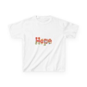 Kids 'Hope' Floral Cotton Tee - Inspirational Children's Shirt