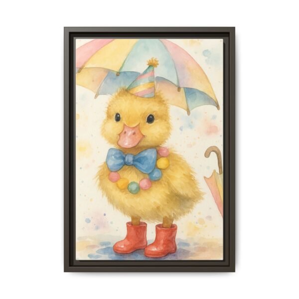 Whimsical Duck Art Print - Framed Matte Canvas, Colorful Decor for Kids' Rooms - Image 5