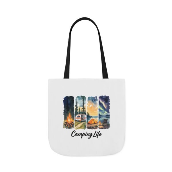 Camping Life Canvas Tote Bag with 5-Color Straps - Perfect for Adventure Lovers! - Image 45