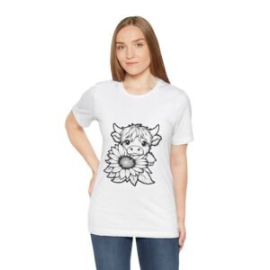 Cute Cow & Sunflower Unisex Tee - Perfect for Nature Lovers