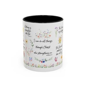 Inspirational Floral Coffee Mug - Uplifting Quotes for Motivation
