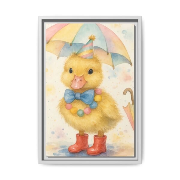 Whimsical Duck Art Print - Framed Matte Canvas, Colorful Decor for Kids' Rooms - Image 9