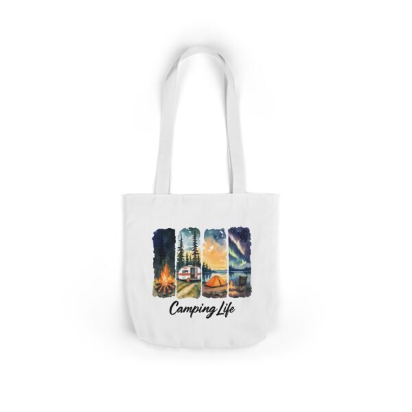 Camping Life Canvas Tote Bag with 5-Color Straps - Perfect for Adventure Lovers! - Image 18