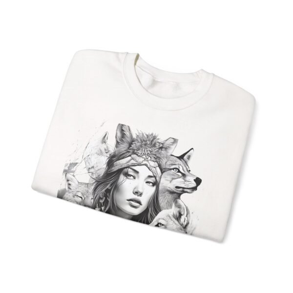 Wild Spirit Unisex Heavy Blend™ Crewneck Sweatshirt - Nature Inspired Art - Image 3