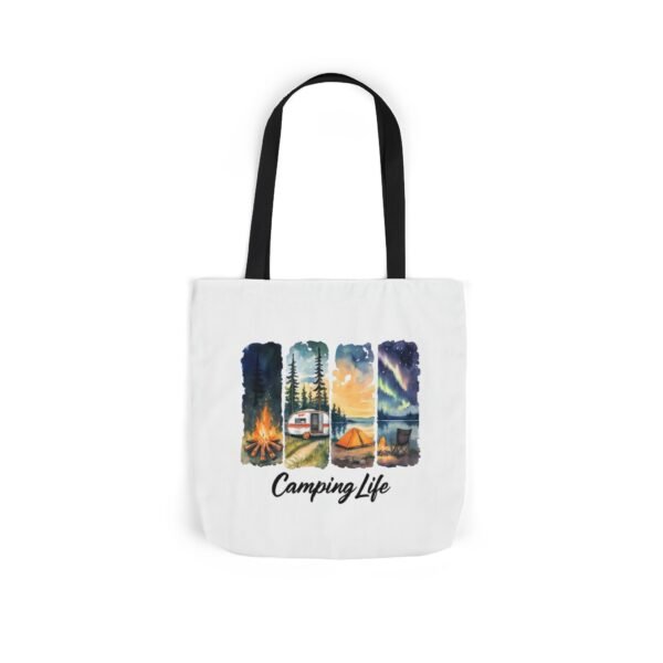 Camping Life Canvas Tote Bag with 5-Color Straps - Perfect for Adventure Lovers! - Image 26