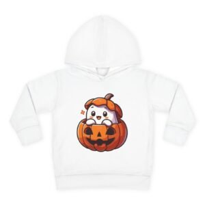 Toddler Halloween Pumpkin Hoodie - Cute Ghost Design