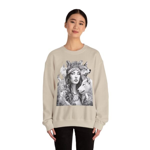Wild Spirit Unisex Heavy Blend™ Crewneck Sweatshirt - Nature Inspired Art - Image 13