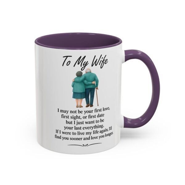 Romantic Accent Coffee Mug for Couples - "To My Wife" Gift - Image 30