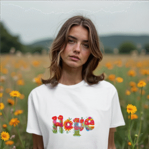 Floral Hope T-Shirt for Positive Vibes