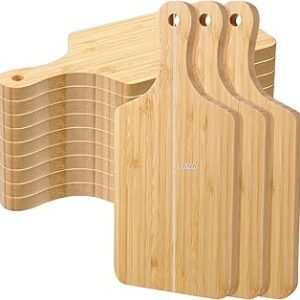 Patelai 12 Pcs Thicken Bamboo Cutting Board