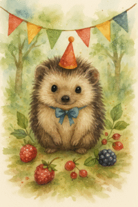 Hedgehog Watercolor Print