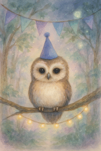 Owl Watercolor Print