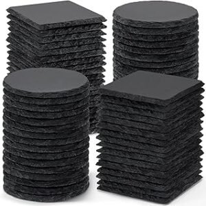 Black Slate Stone Coasters