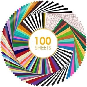 HTVRONT Permanent Vinyl for Cricut Machine-100 Pack